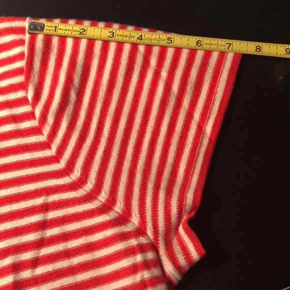 J.Crew Red Striped Cap Sleeve Sweater - Picture 6 of 7